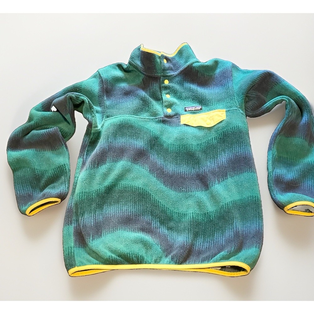 Patagonia Synchilla Snap-T S Aurora Dark Borealis Green Fleece